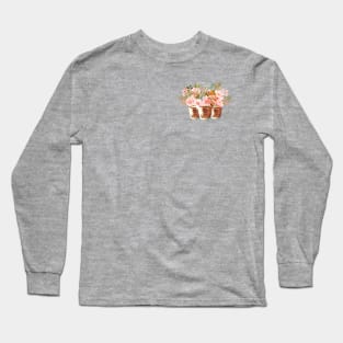 Flowers In A Coffee Cup Long Sleeve T-Shirt